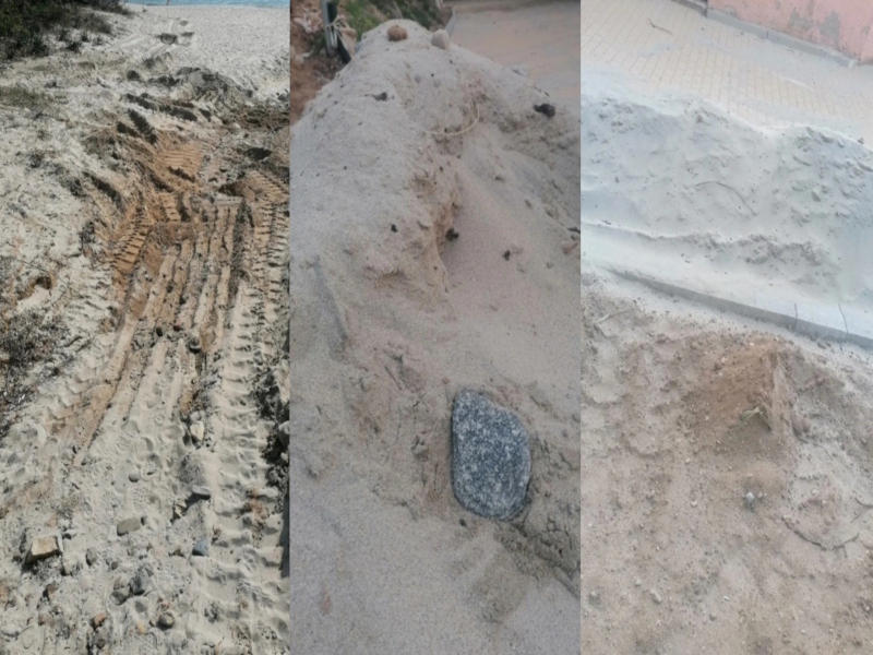 Sinnai, scempio a Torre delle Stelle: “La sabbia della spiaggia utilizzata per i lavori del Comune”