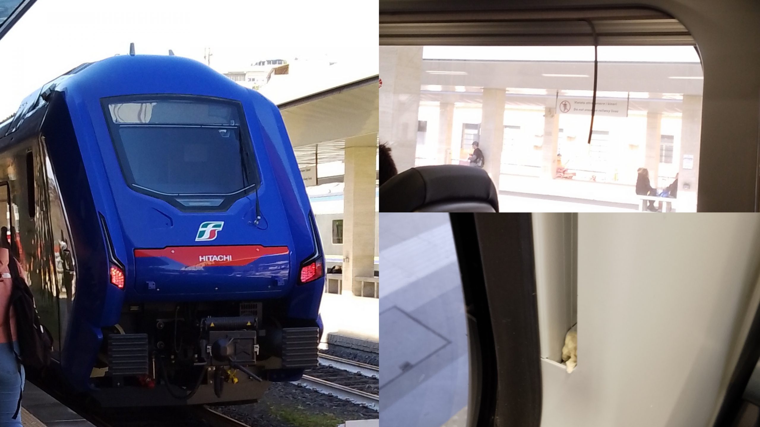Chewing gum masticati e attaccati alla parete, guarnizioni a penzoloni: i nuovi treni Hitachi Blues già vandalizzati