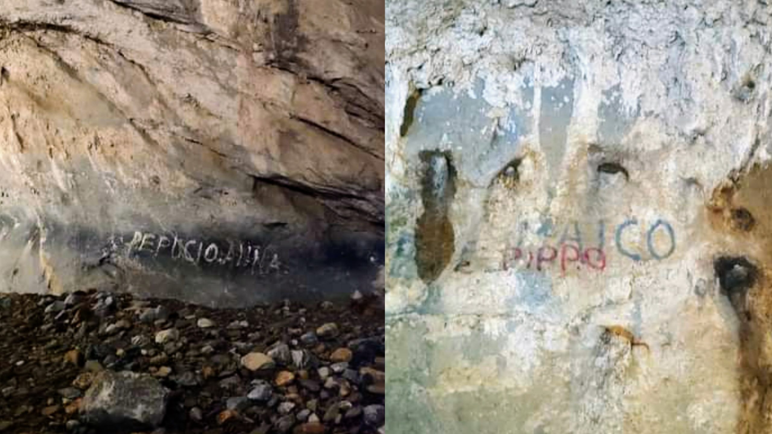 Domusnovas, incivili e maleducati nella grotta di San Giovanni: scritte dei vandali sulle rocce