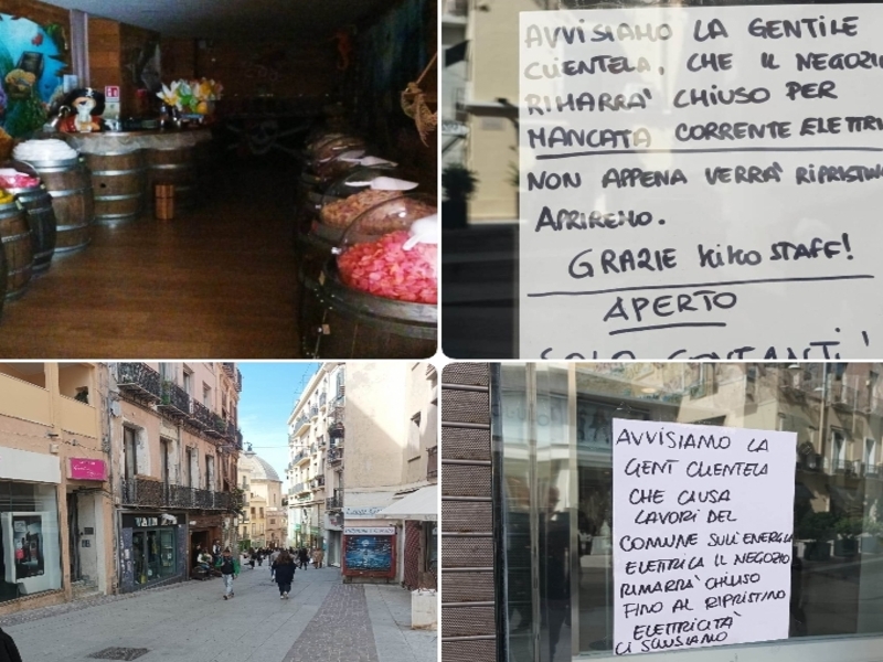 Cagliari, negozianti senza luce in via Manno: “Basta con i lavori dell’Enel di sabato”