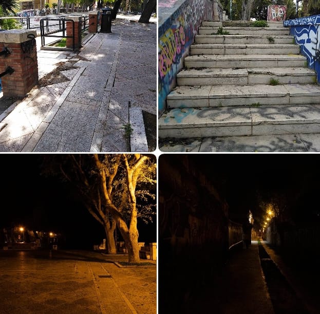 Terrapieno di Cagliari inguardabile di giorno, al buio pesto di notte: una vergogna al centro della città