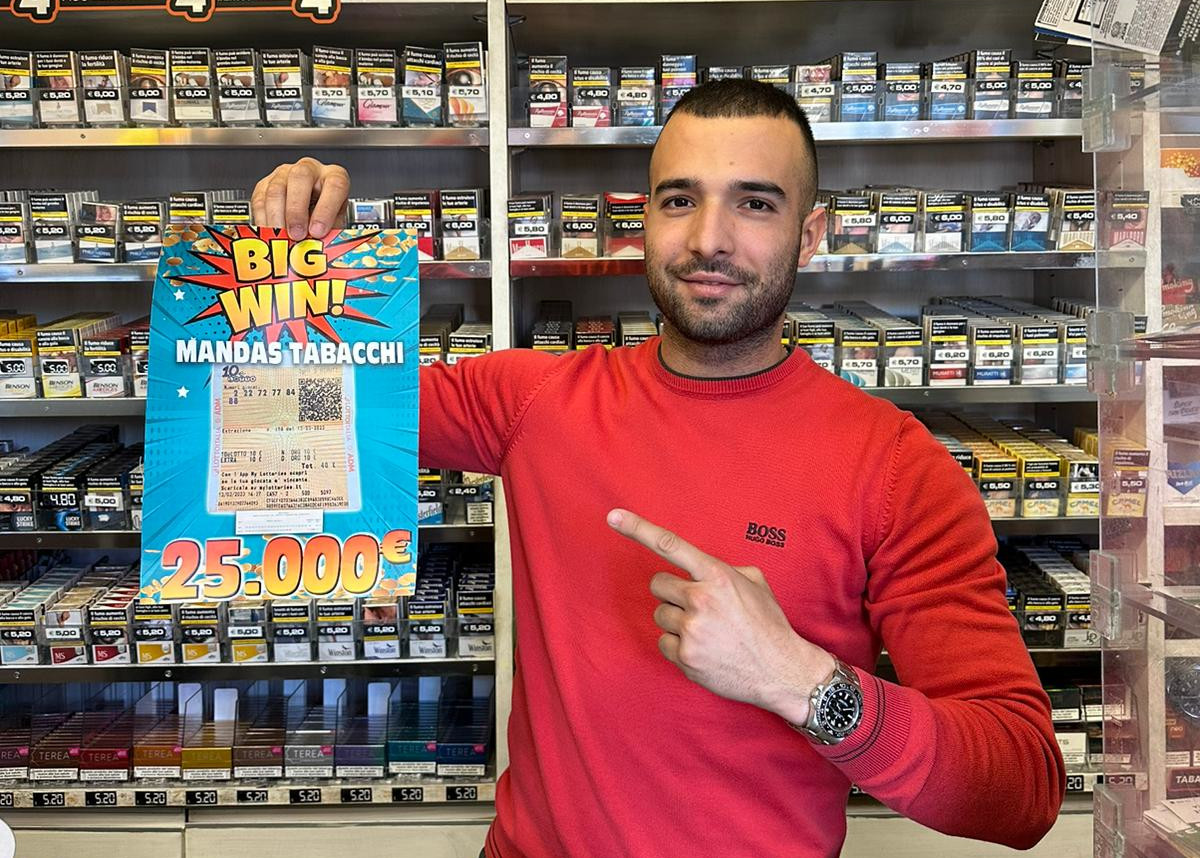 Cagliari, brindisi in tabaccheria: gioca 40 euro e ne incassa 25mila dopo pochi secondi