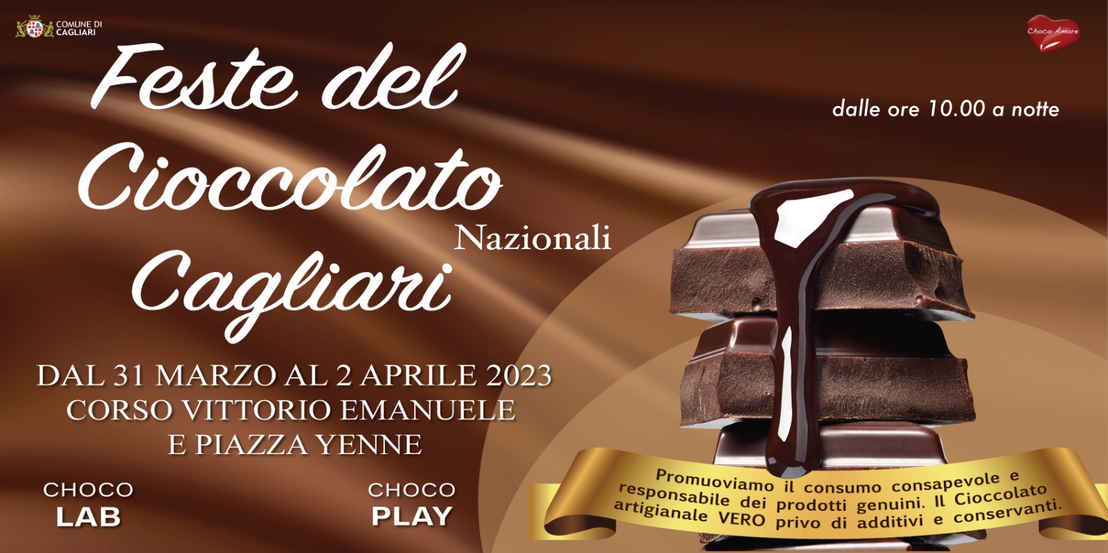Torna a Cagliari la kermesse più golosa dell’anno:  tra il Corso e piazza Yenne ecco la Festa del cioccolato