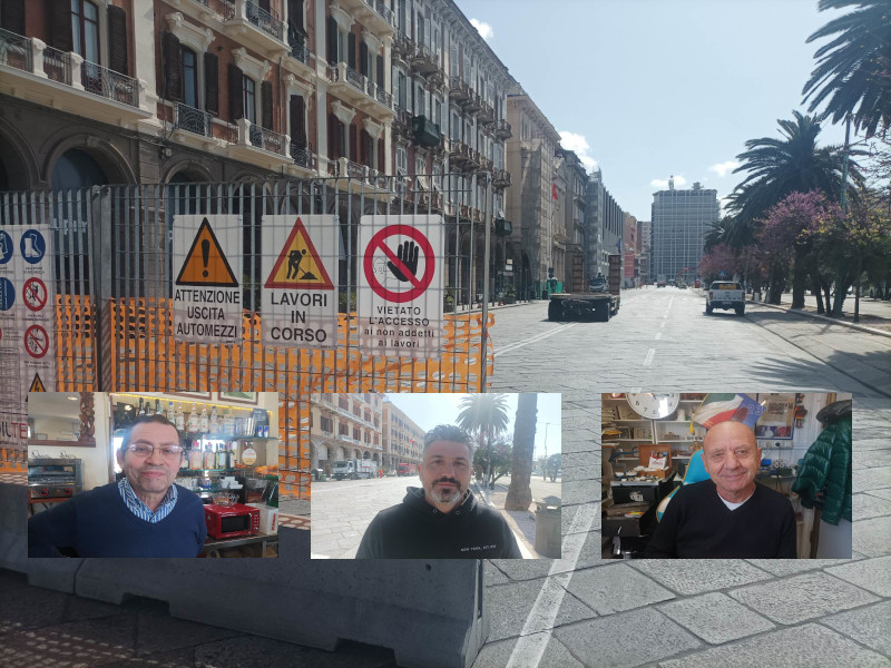 Cagliari, i commercianti di via Roma senz’auto: “Perderemo clienti, fate i lavori anche di notte”