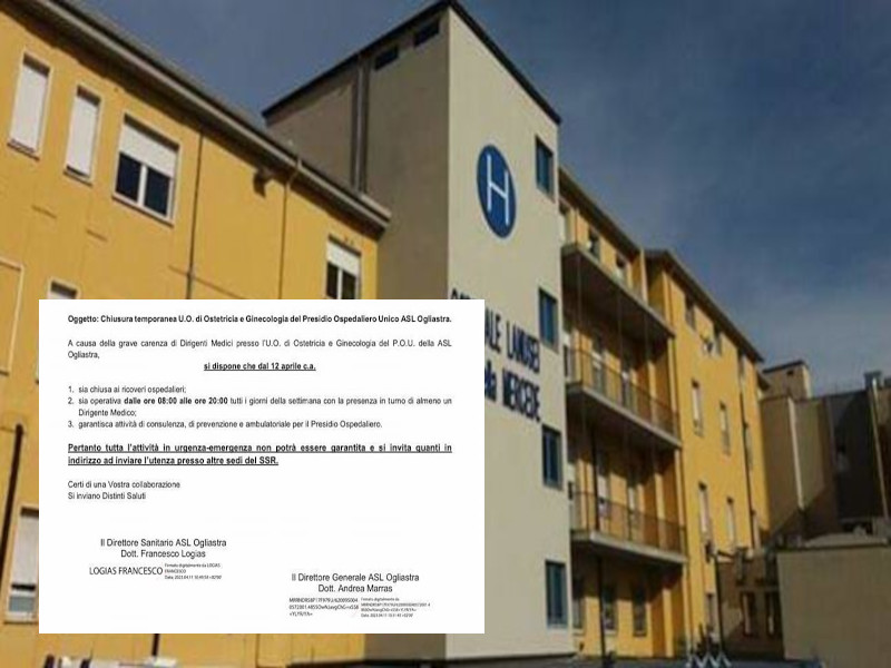 Disastro sanità, a Lanusei mancano i medici: ricoveri impossibili in Ostetricia e Ginecologia