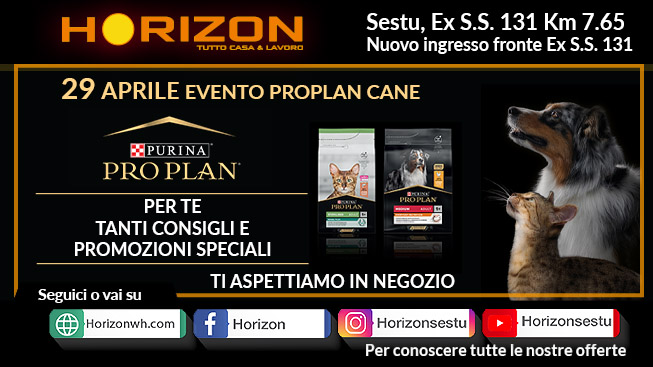 Horizon presenta l’Evento Purina ProPlan Cane