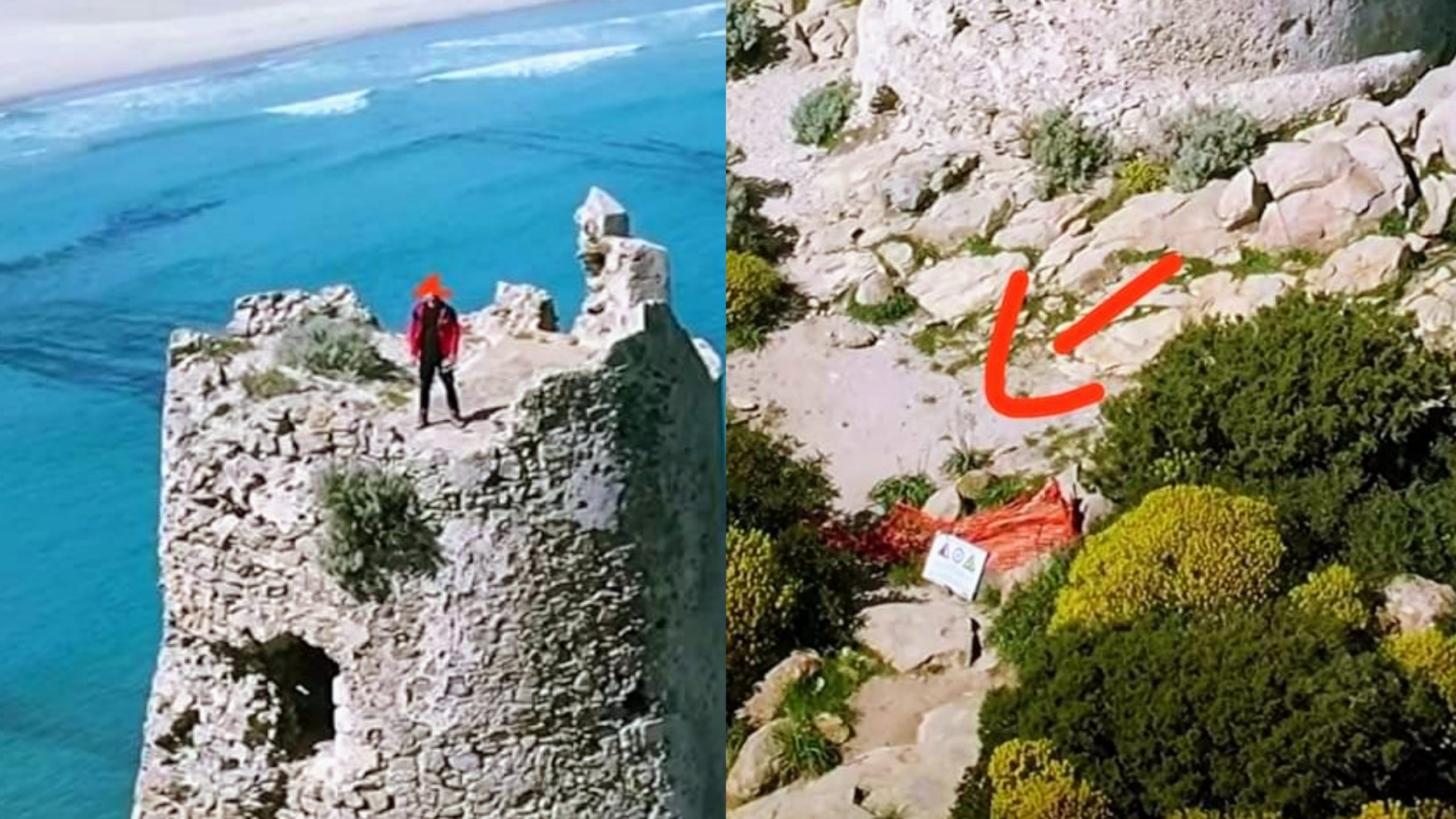 La torre di Porto Giunco presa d’assalto dagli “esaltati” dei social: le foto dal drone dei super eroi del web