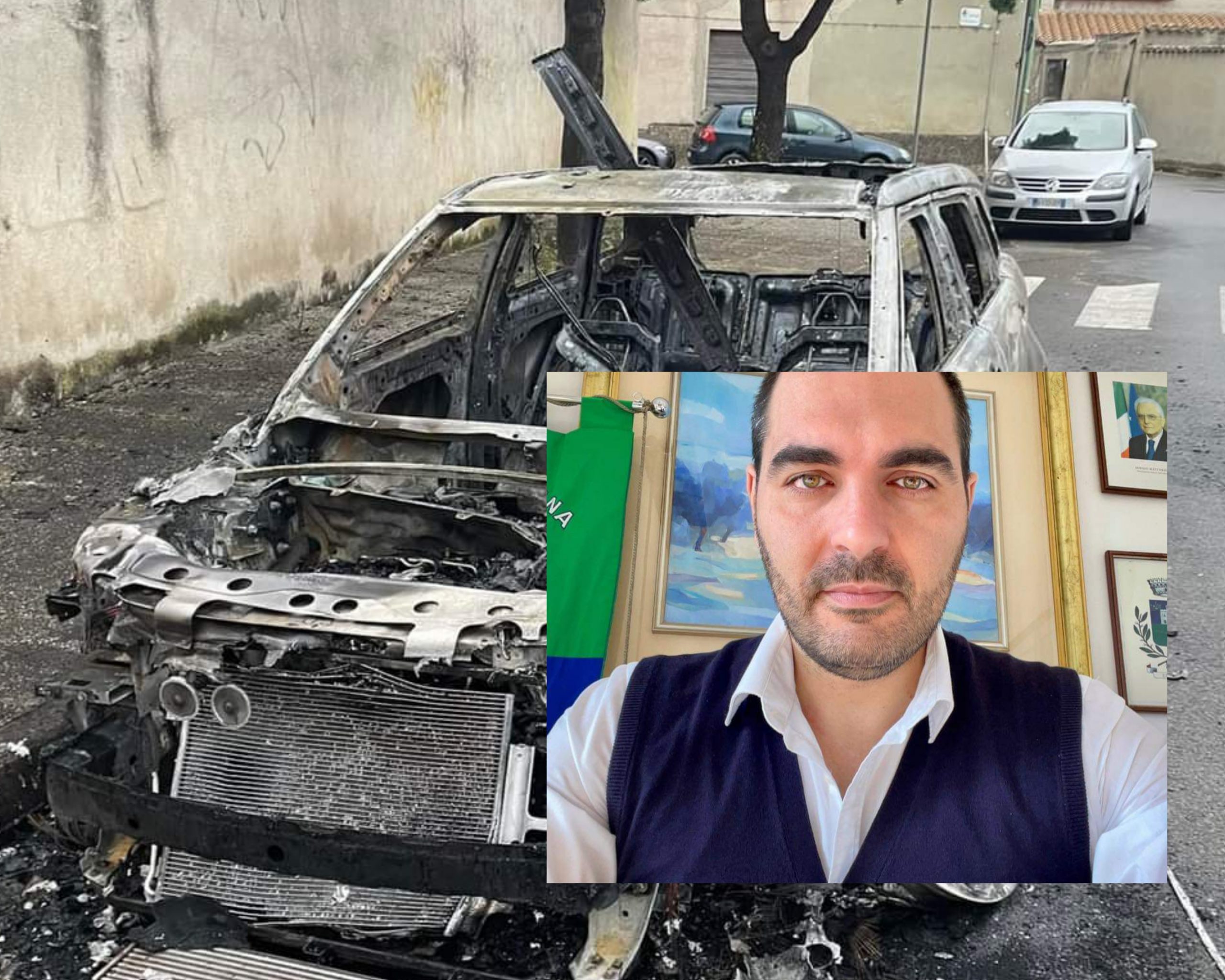 Raid incendiario a Serdiana, bruciata l’auto del sindaco Cuccu: “Sarò ancora più determinato”