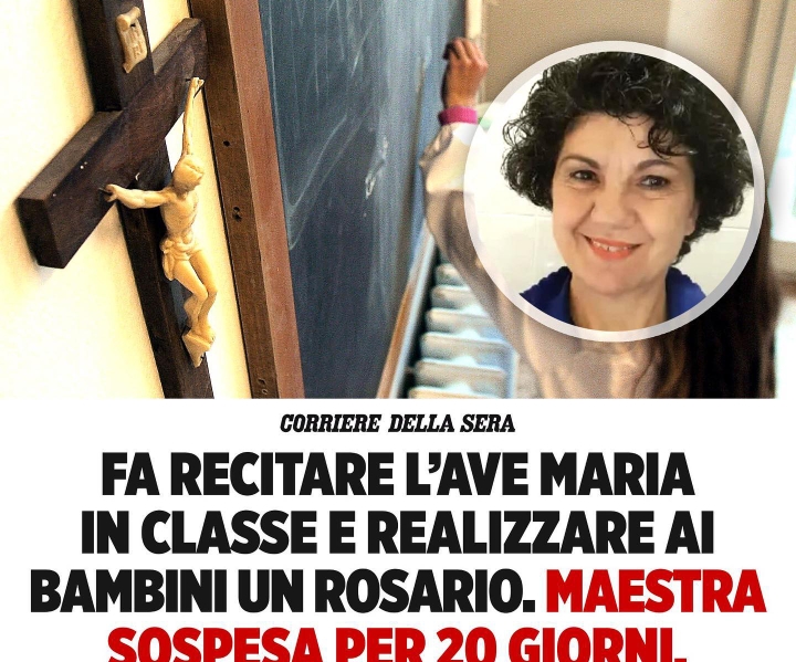 Sospesa per aver recitato un’Ave Maria, raccolta firme per la maestra Marisa Francescangeli