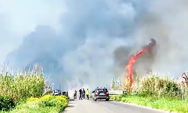 Serramanna, paura per un grosso incendio e c’è l’ipotesi dolo