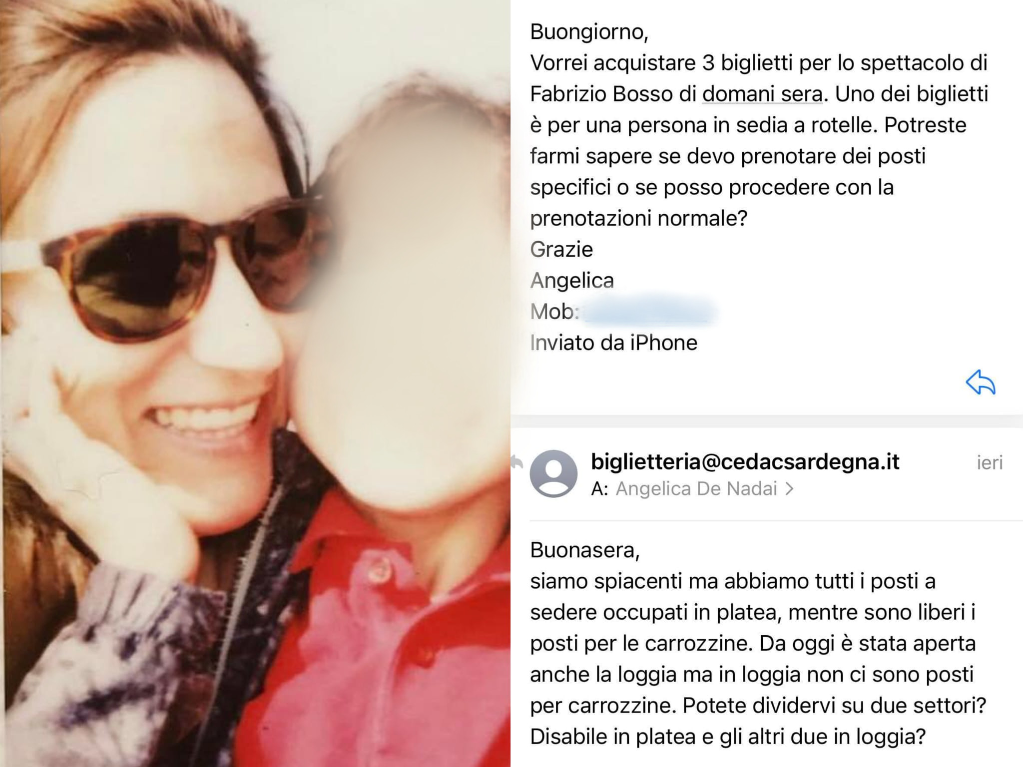 Cagliari, una mamma al teatro Massimo non ci sta: “Suo figlio disabile può stare in platea?”