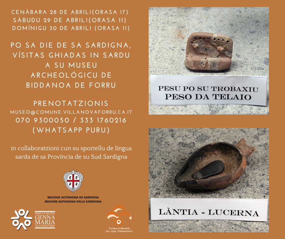 Sa die de sa Sardigna: visite  guidate in sardo al museo archeologico di Villanovaforru