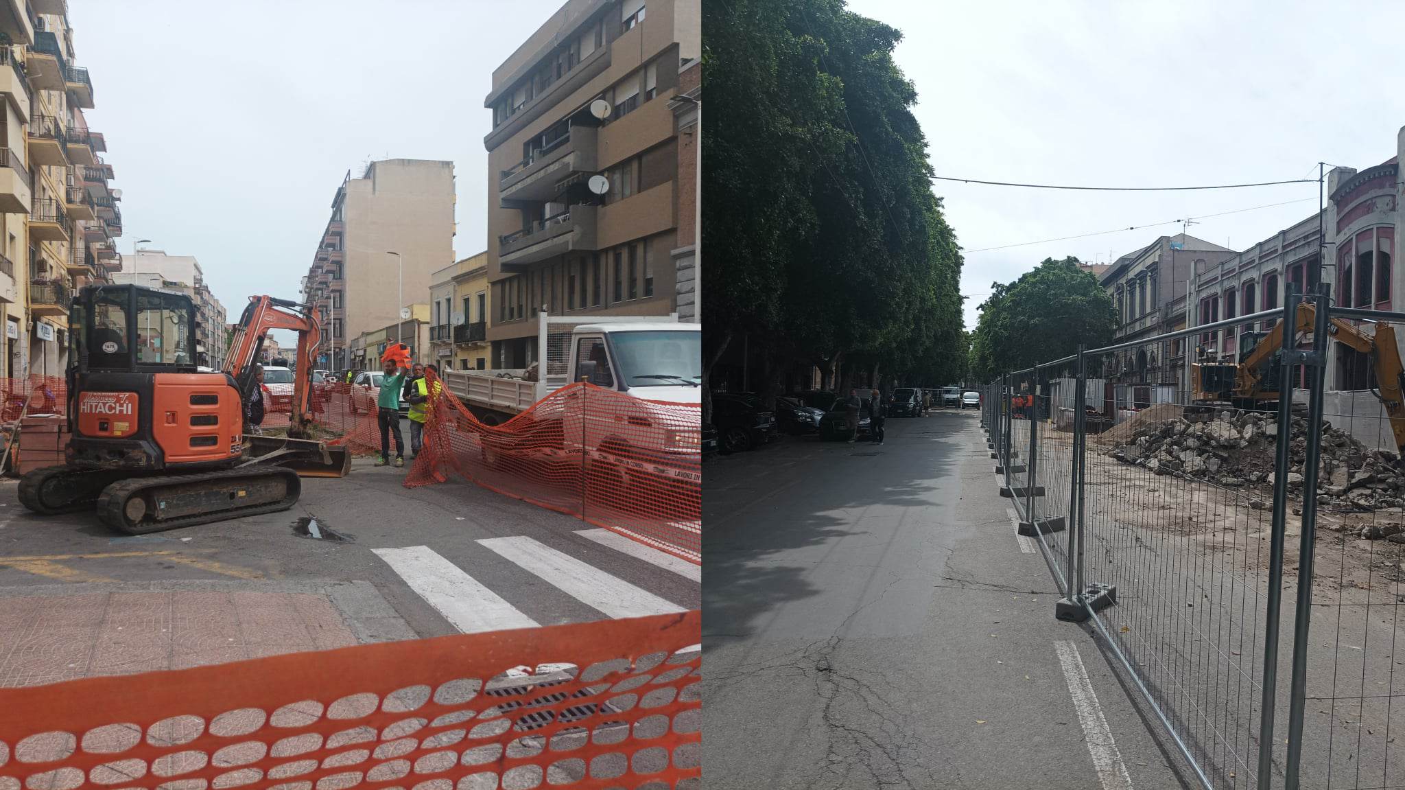 Cagliari, in viale Sant’Avendrace operai e raffica di divieti: polvere e affari a picco in viale Trieste