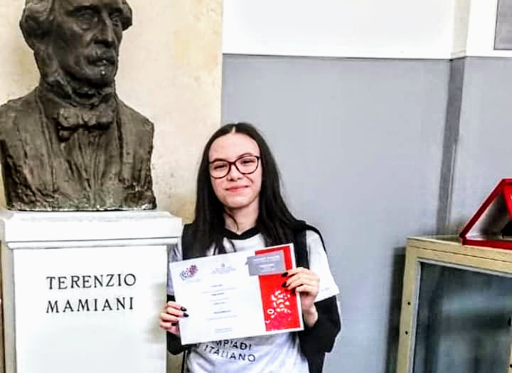 Aurora Pinna di Sanluri si classifica 13^ alle Olimpiadi Nazionali di Italiano