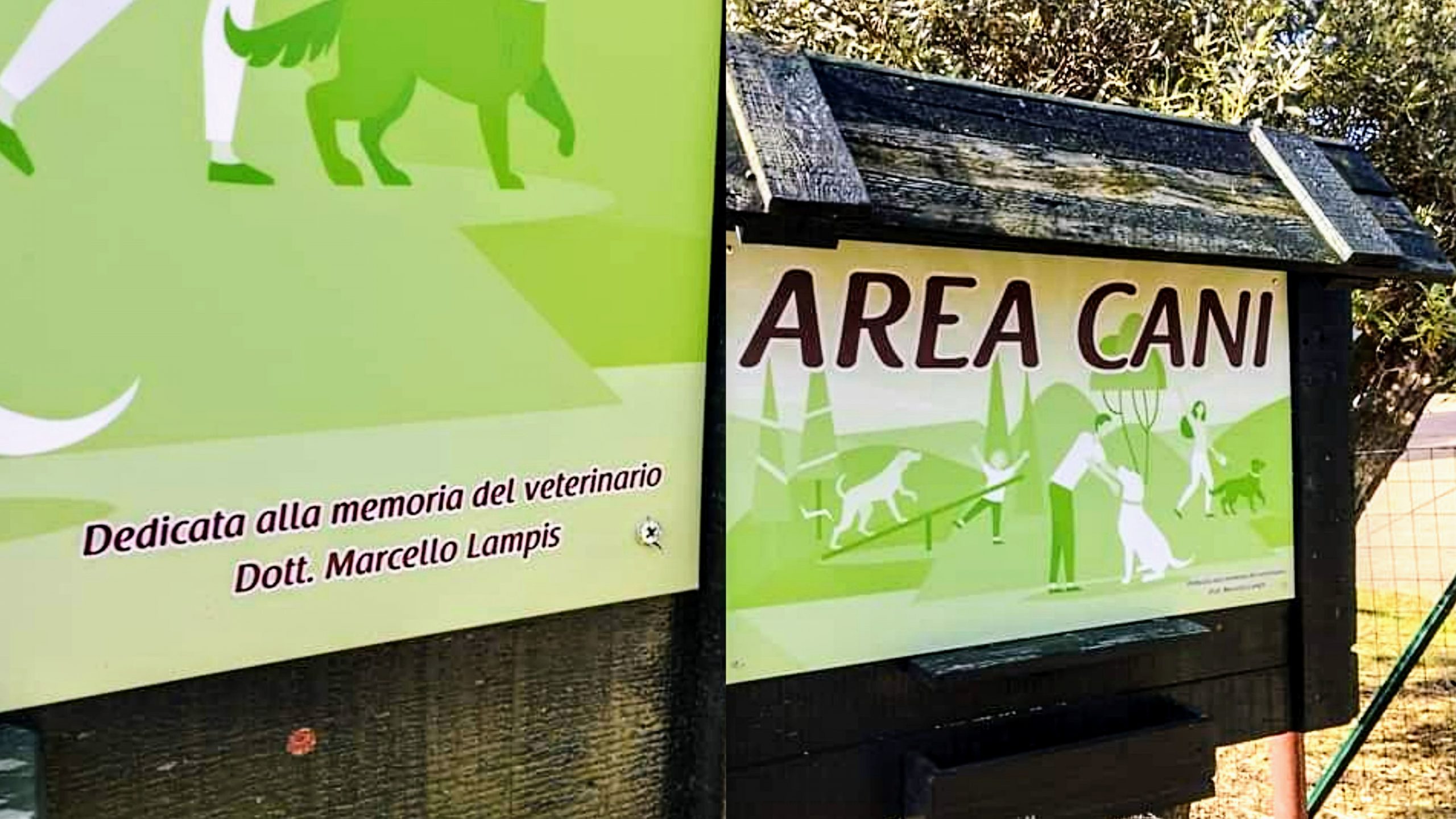 Sanluri, montata la targa nell’area cani dedicata al veterinario Marcello Lampis