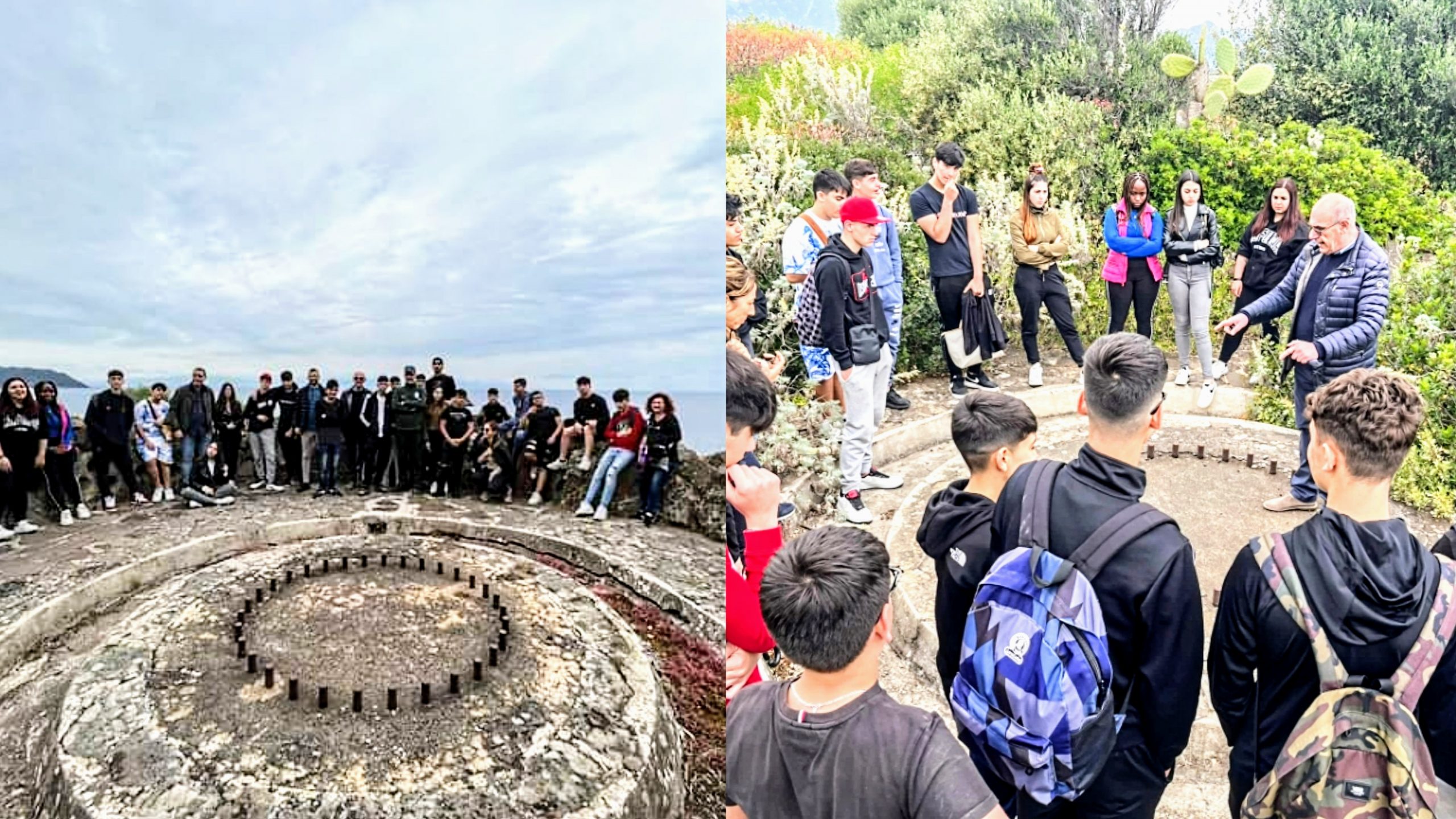 Pula, i giovani dell’Azuni alla Batteria Boggio: guida turistica speciale il sindaco Cabasino