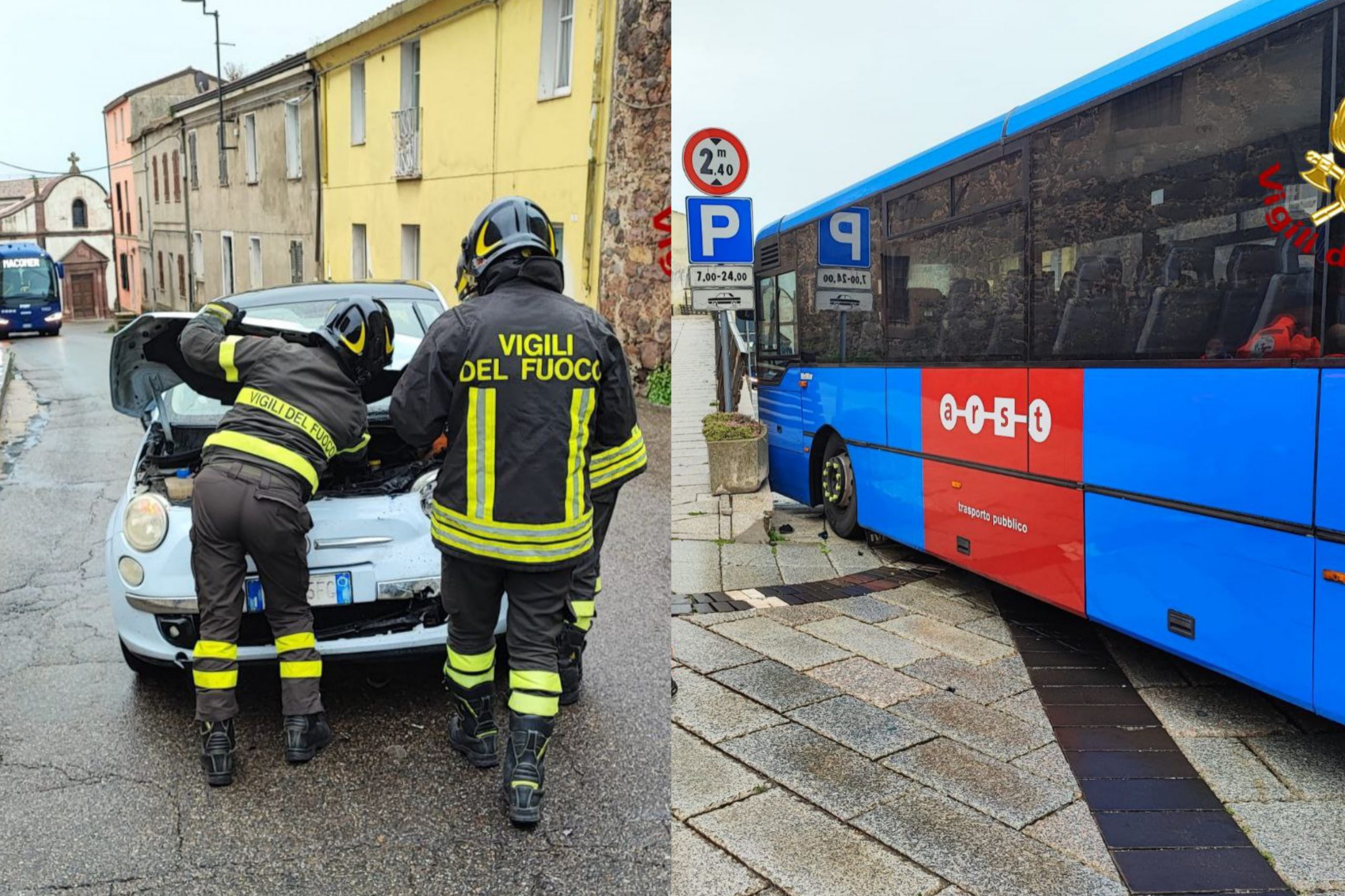 Pauroso schianto auto-bus in pieno centro a Macomer: ferita solo l’automobilista