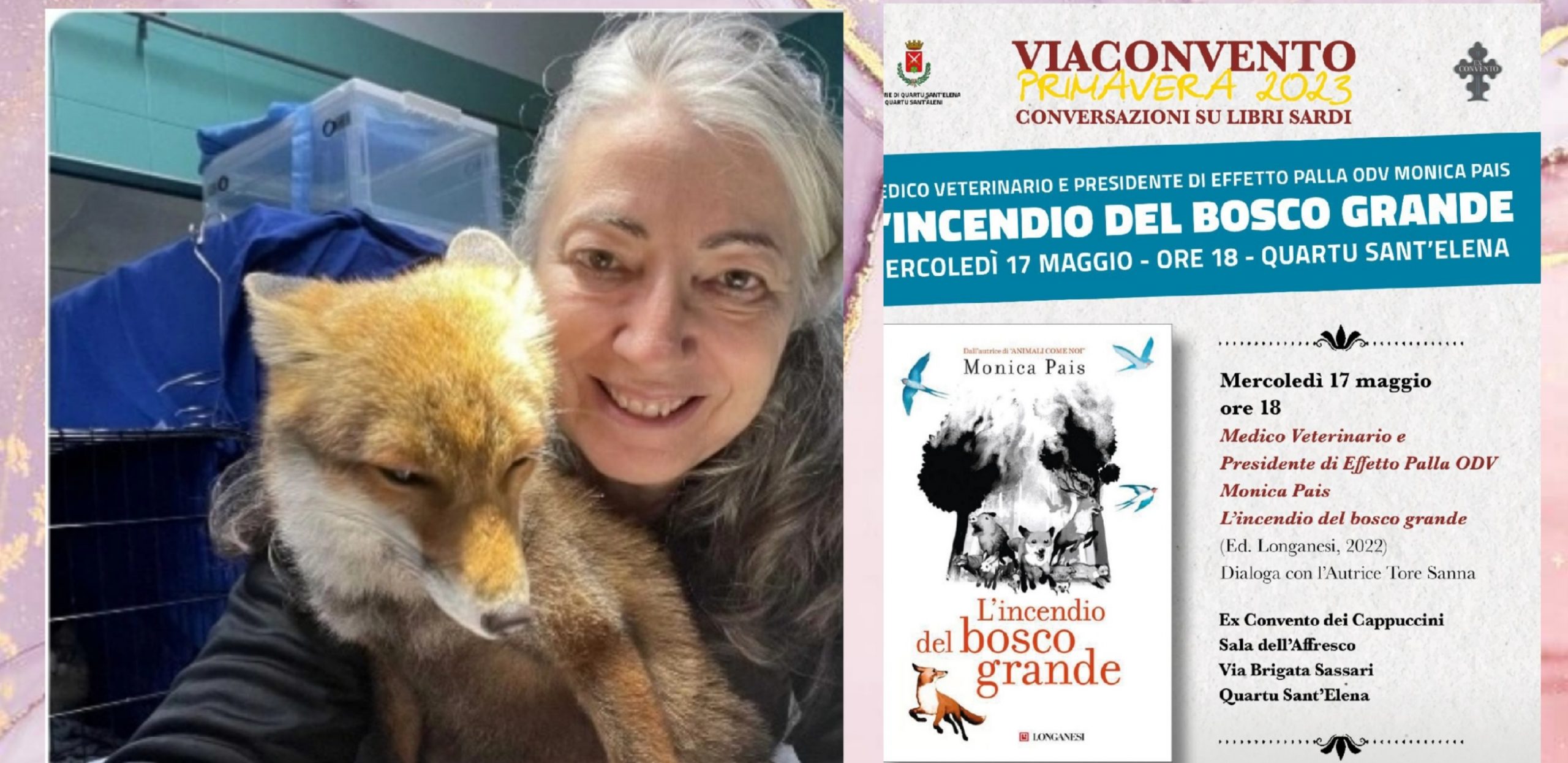 Il veterinario Monica Pais ospite della rassegna “Viaconvento – Primavera 2023”