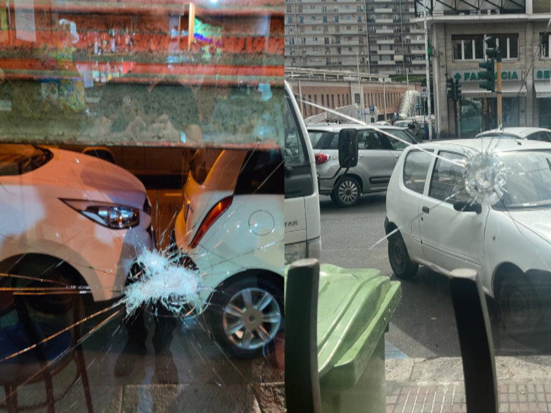 Cagliari, delinquenti scatenati a Villanova: picconate sulle vetrate di pizzerie e bar