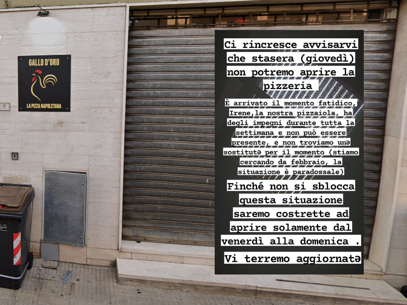 Quartu, nessun pizzaiolo disponibile: “Costretti ad aprire il locale solo nel weekend”