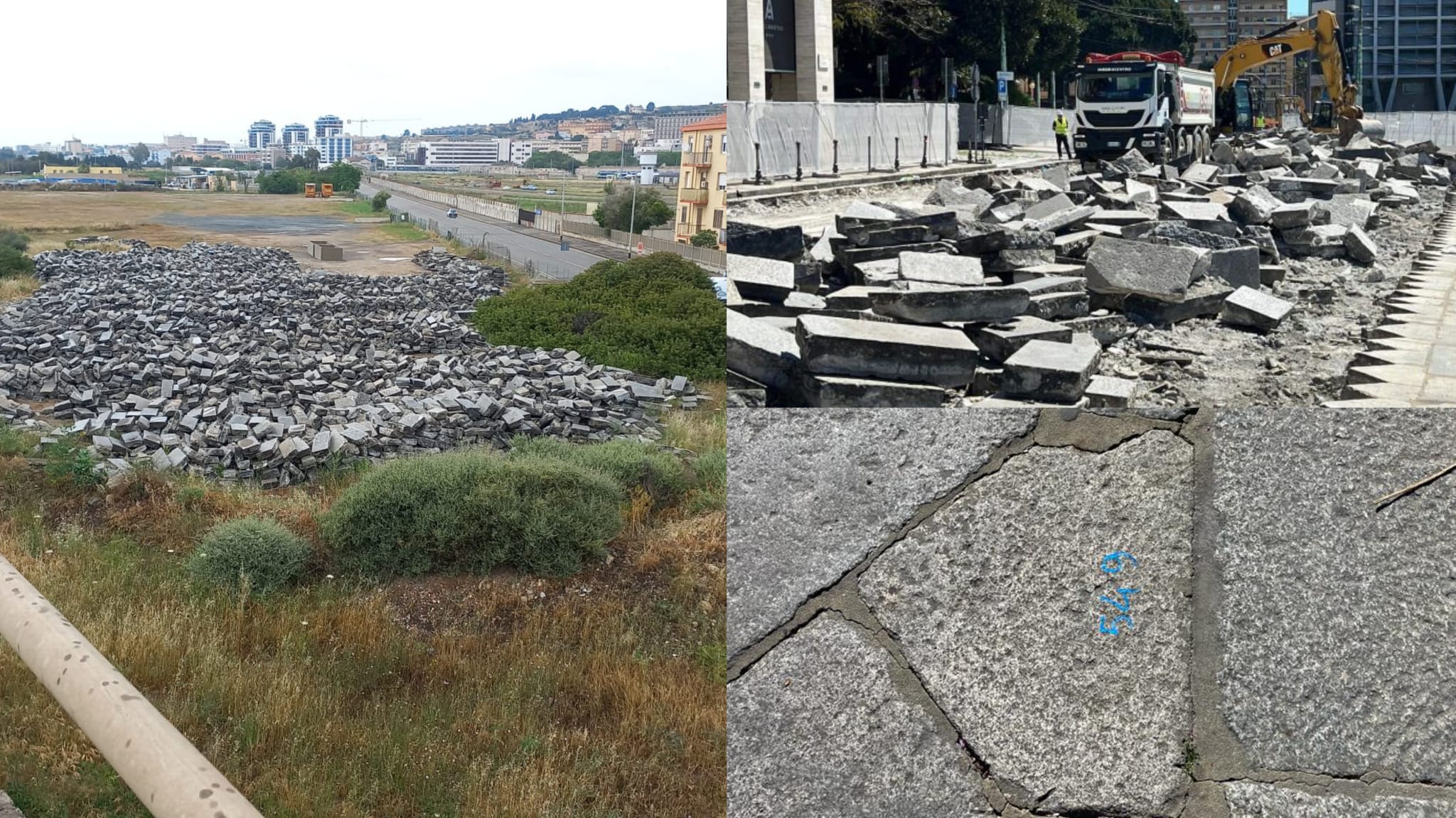 Cagliari, vecchi basoli sradicati e portati in via San Paolo: esposto a Procura e Soprintendenza sul cantiere di via Roma