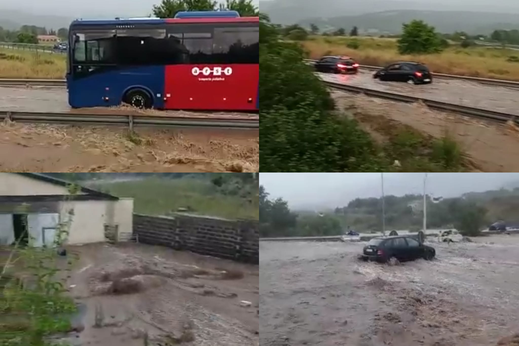 Strade come fiumi, muri di fango e loculi crollati: in Sardegna il maltempo non concede tregua
