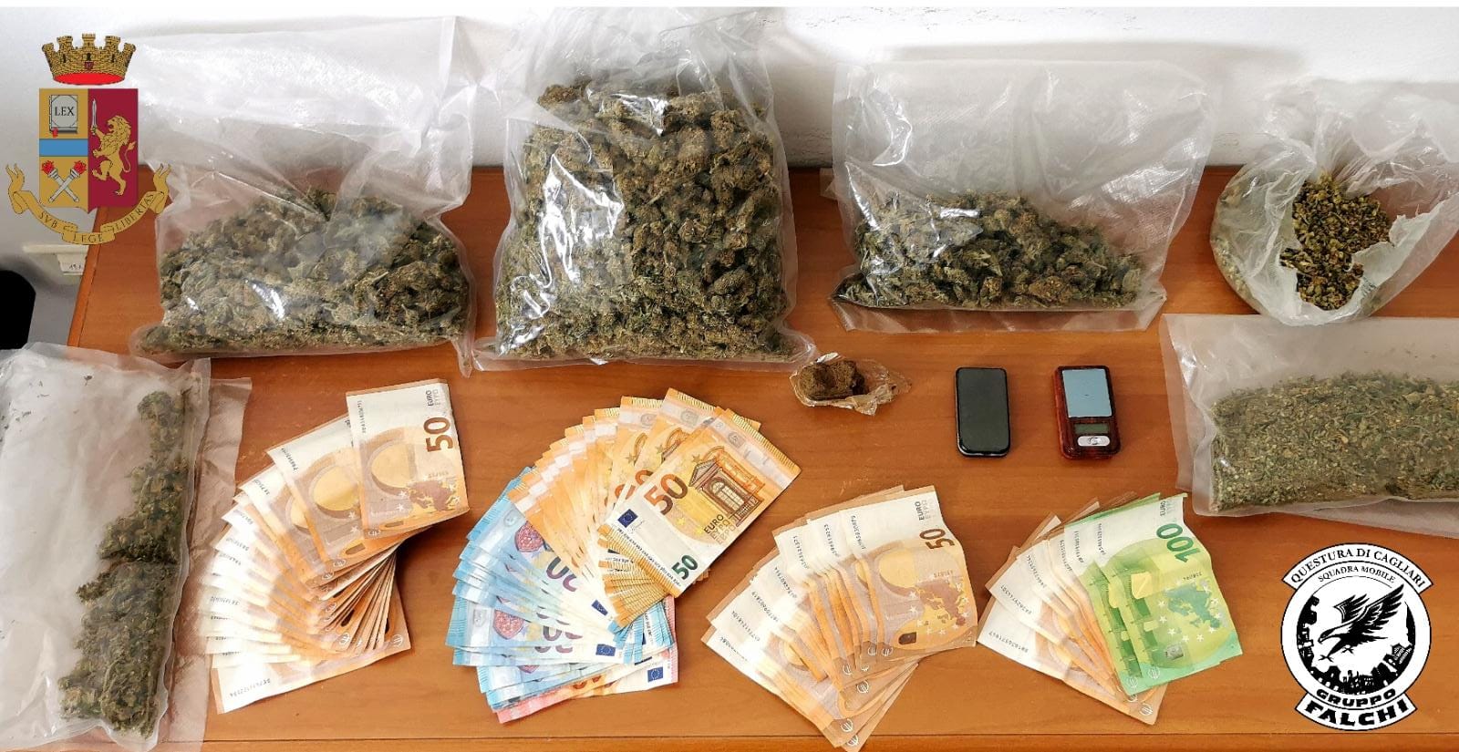 Selargius, insospettabile 20enne in arresto: in casa 1 kg tra hashish e marijuana