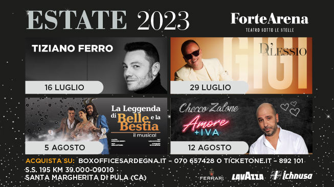 Gigi D’Alessio, Tiziano Ferro e Checco Zalone: estate di spettacoli eccezionali alla Forte Arena