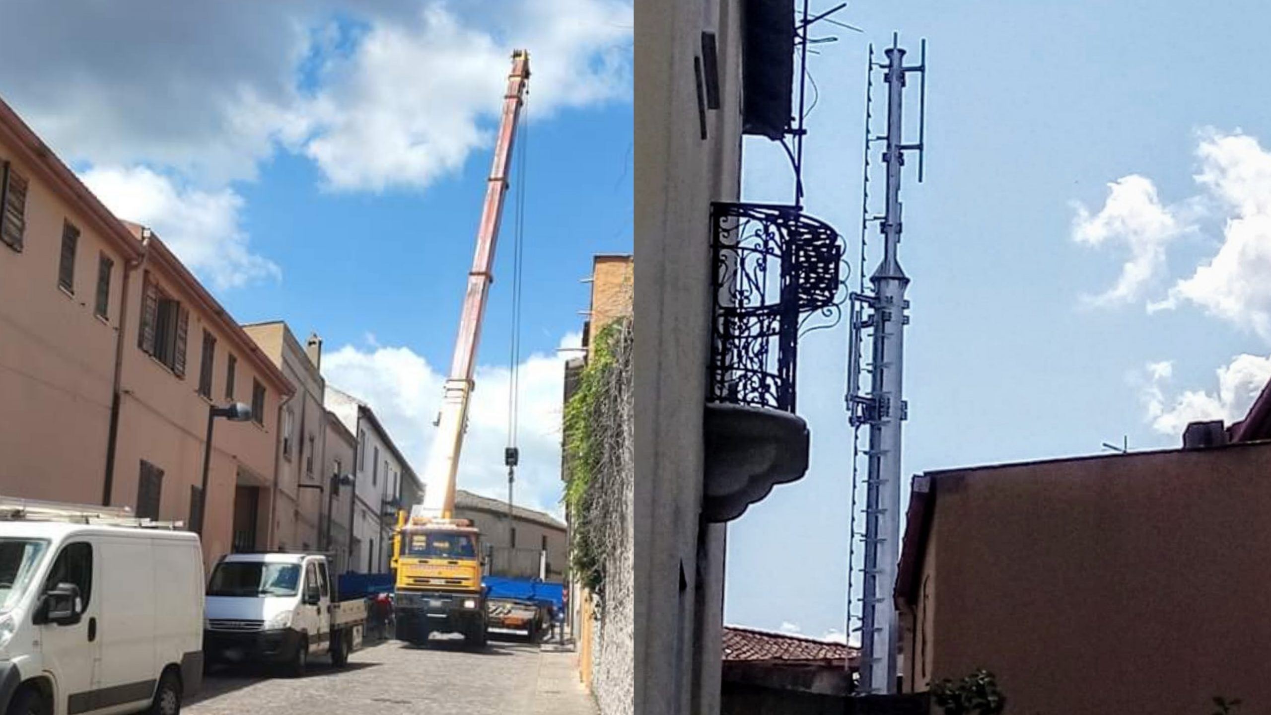 Mega antenna in centro a Sarroch, il Comune si difende: “Non ci piace ma non possiamo opporci”