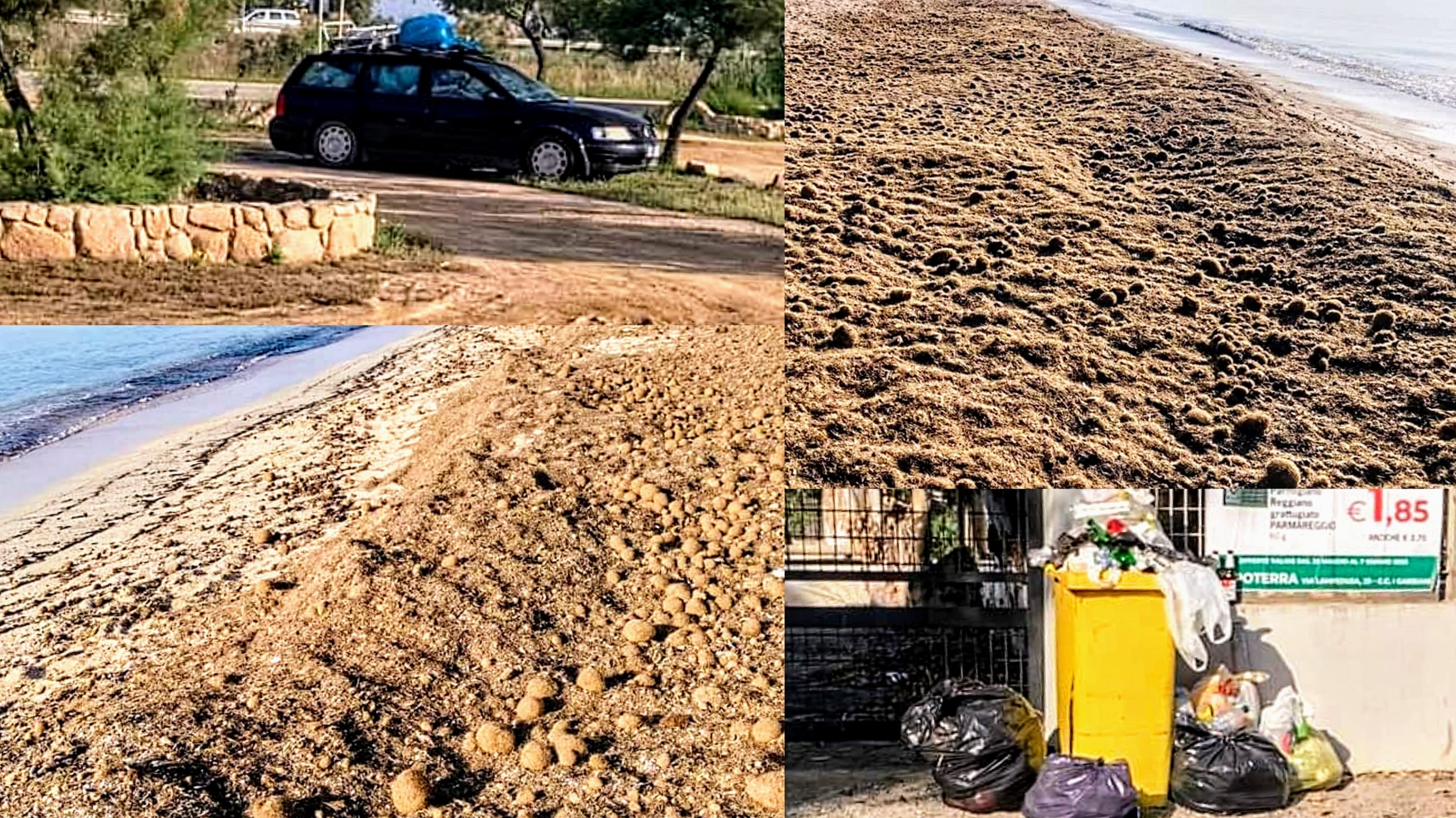 Capoterra: alghe in spiaggia, rifiuti e servizi chiusi a Maddalena spiaggia