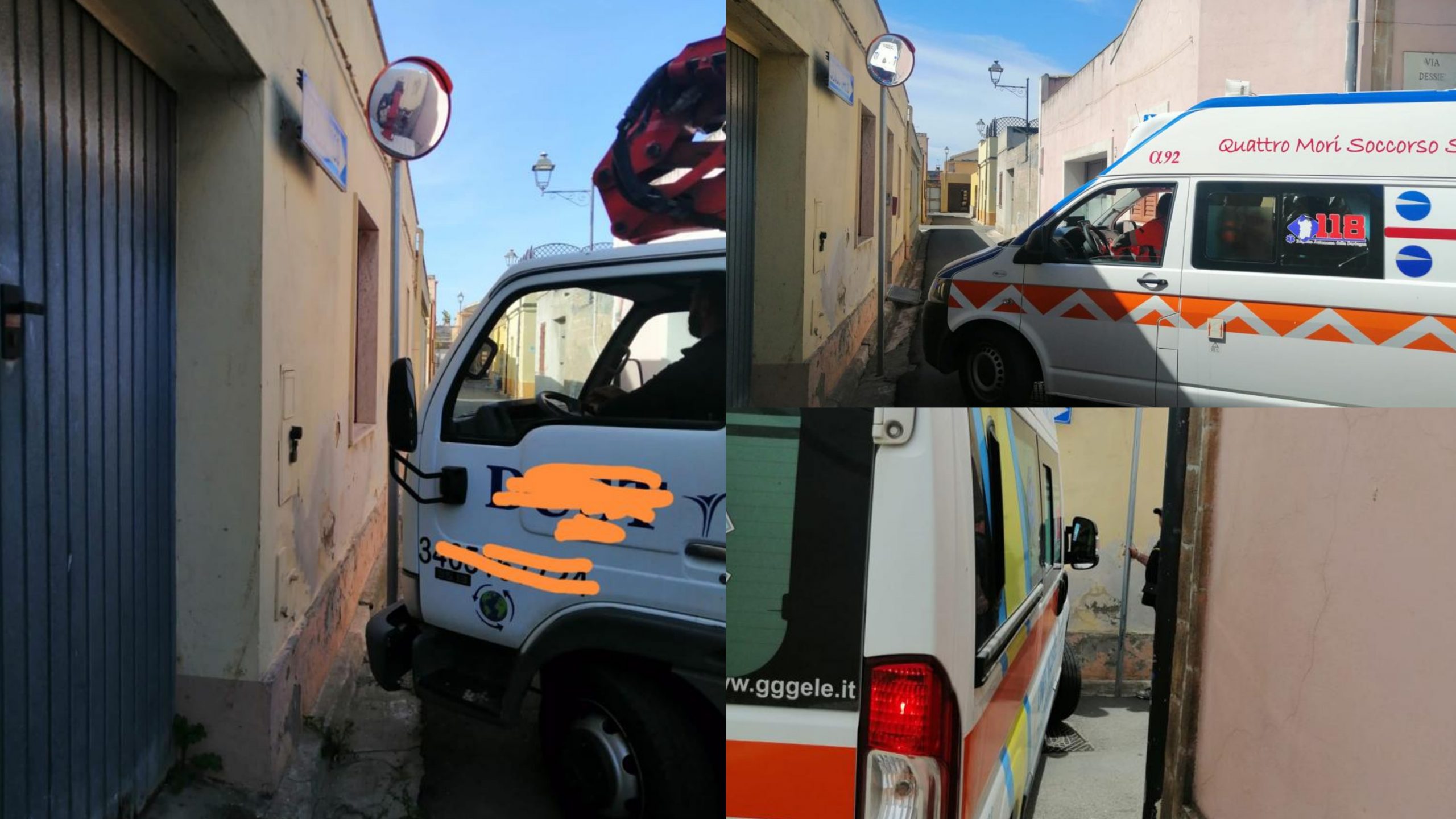 Quartucciu, lo strano caso: ambulanze e raccolta dei rifiuti in ostaggio della strada col palo