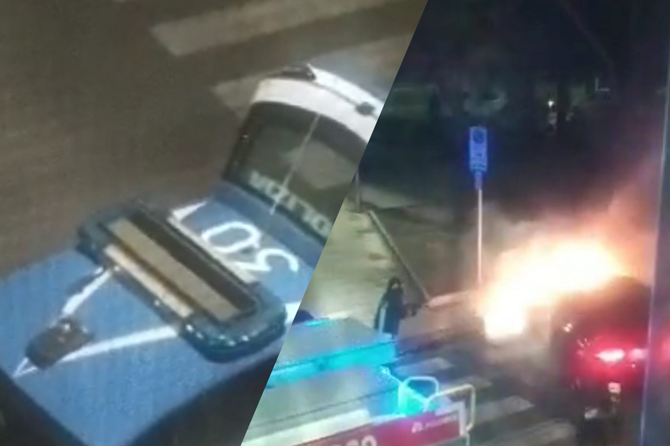 Cagliari, notte di paura in piazza Michelangelo: le fiamme divorano un’auto (VIDEO)