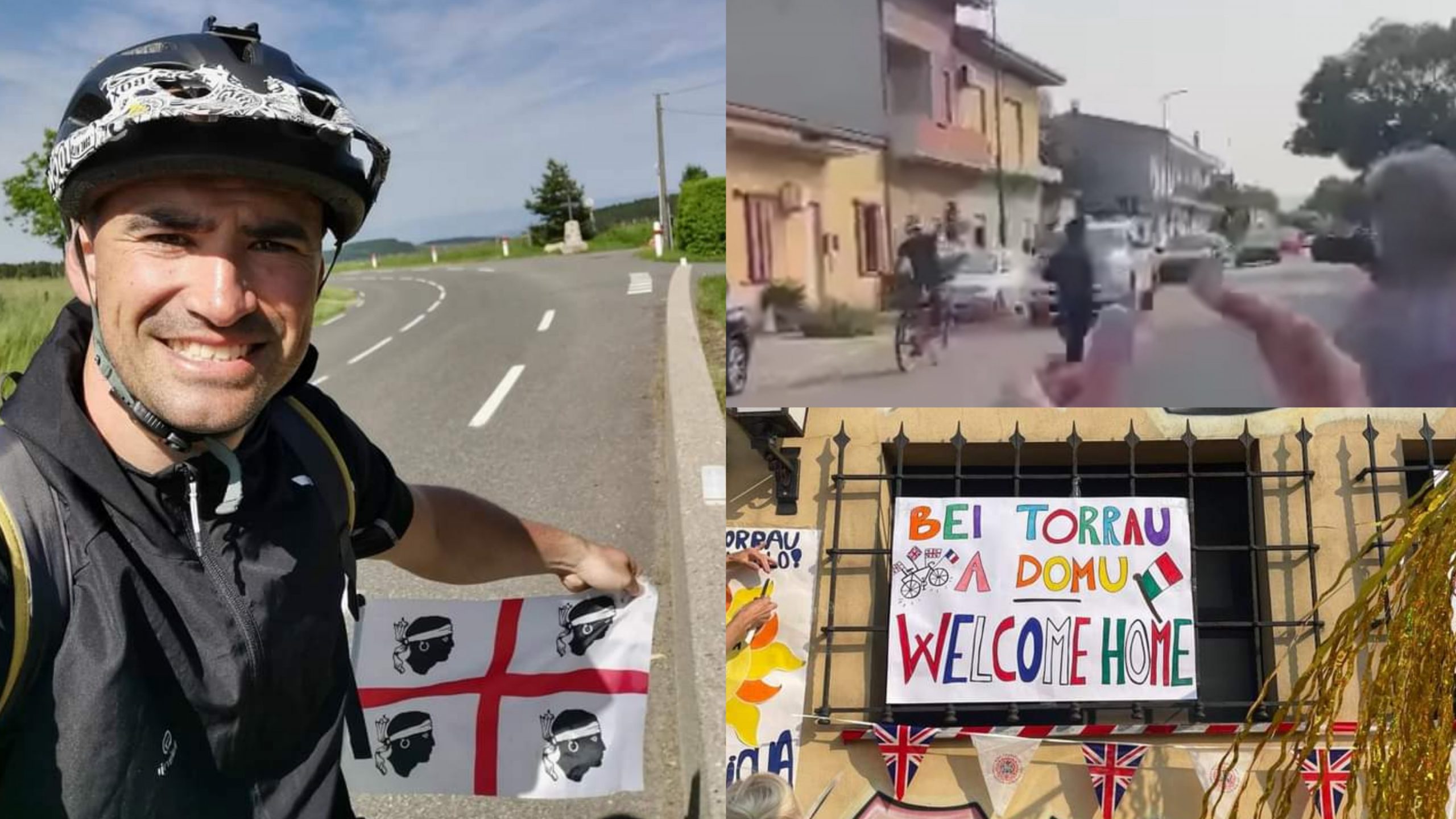 Siliqua: applausi, fumogeni e tanti abbracci per accogliere Carlo Pusanu