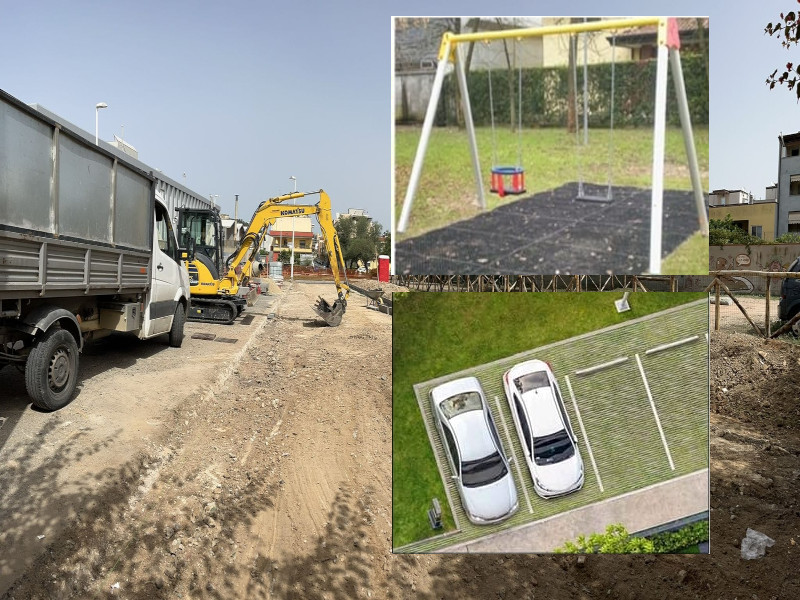 Pirri, rush finale per la nuova piazza Cuoco: più parcheggi e ci sarà anche un’area cani