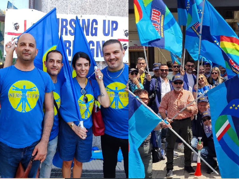 Cagliari, assedio all’assessorato regionale della Sanità: “Alla frutta tra pochi lavoratori e troppi malati da curare”