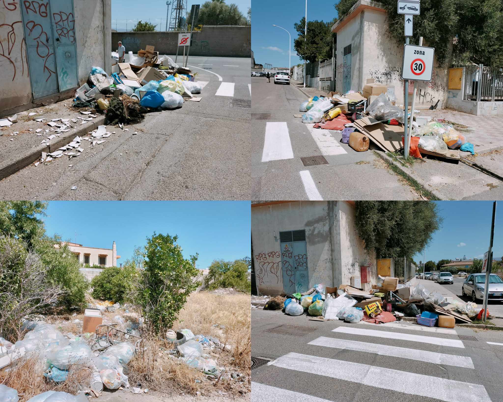 Zero telecamere, alla periferia di Pirri trionfano i vandali: “Siamo invasi dai rifiuti”