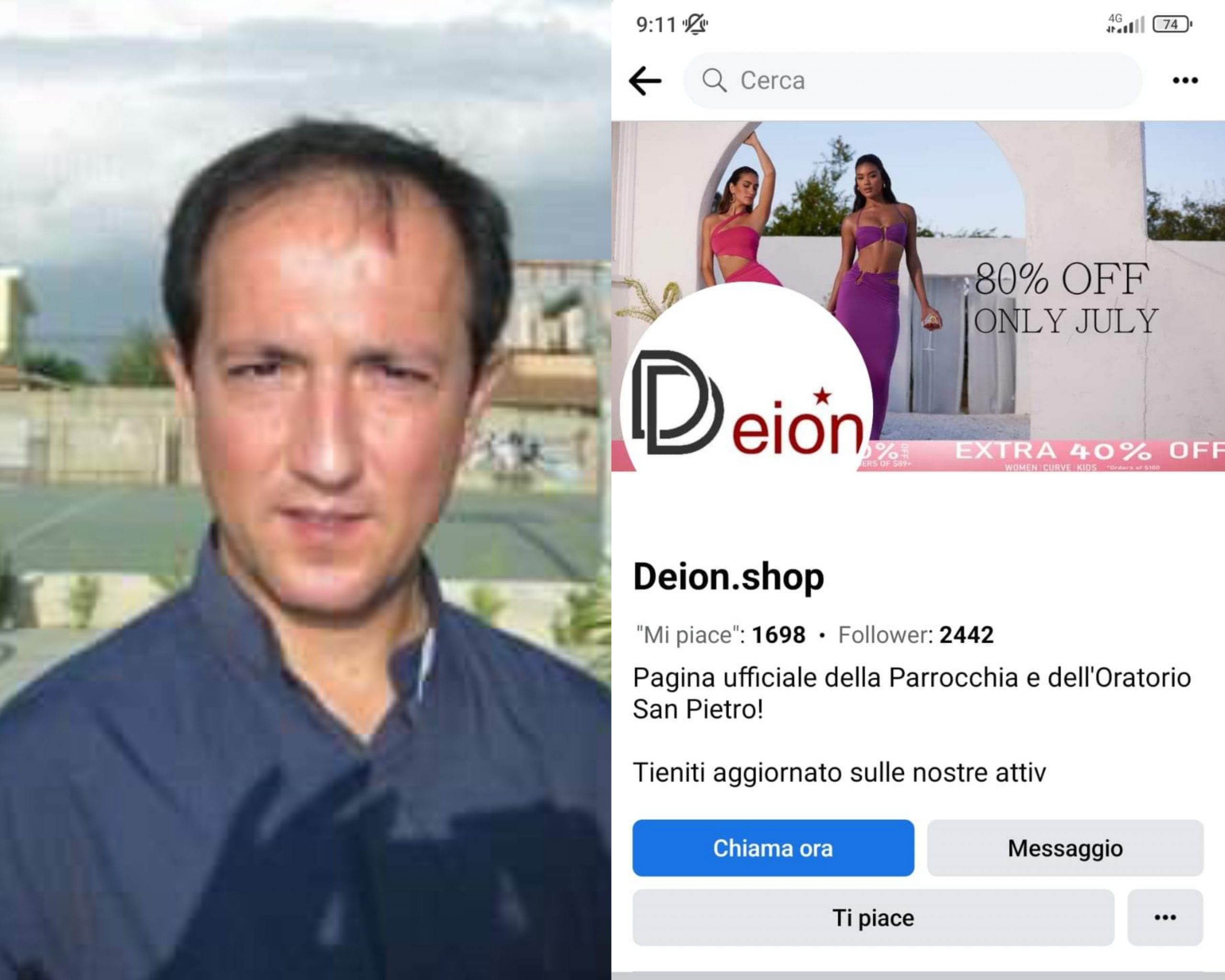 Assemini, rubato l’account Fb della parrocchia: spuntano foto di modelle e vestiti