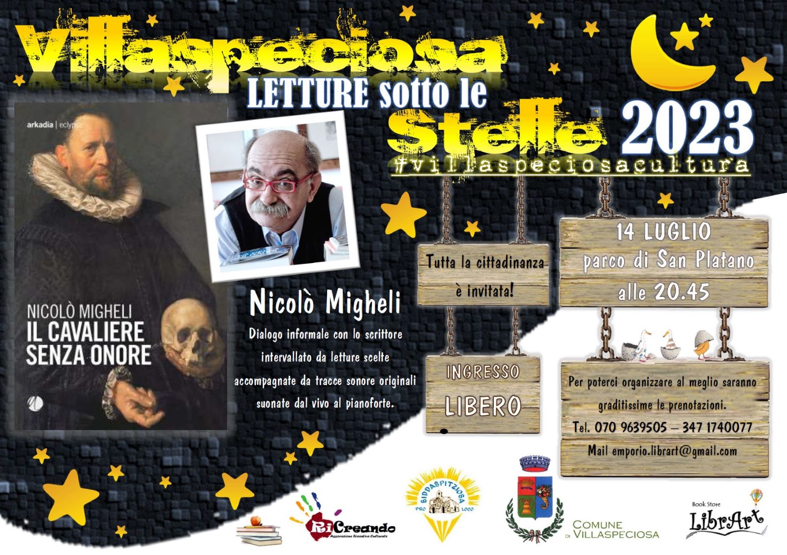 Seconda serata della quarta edizione del festival letterario “Villaspeciosa Letture Sotto Le Stelle”