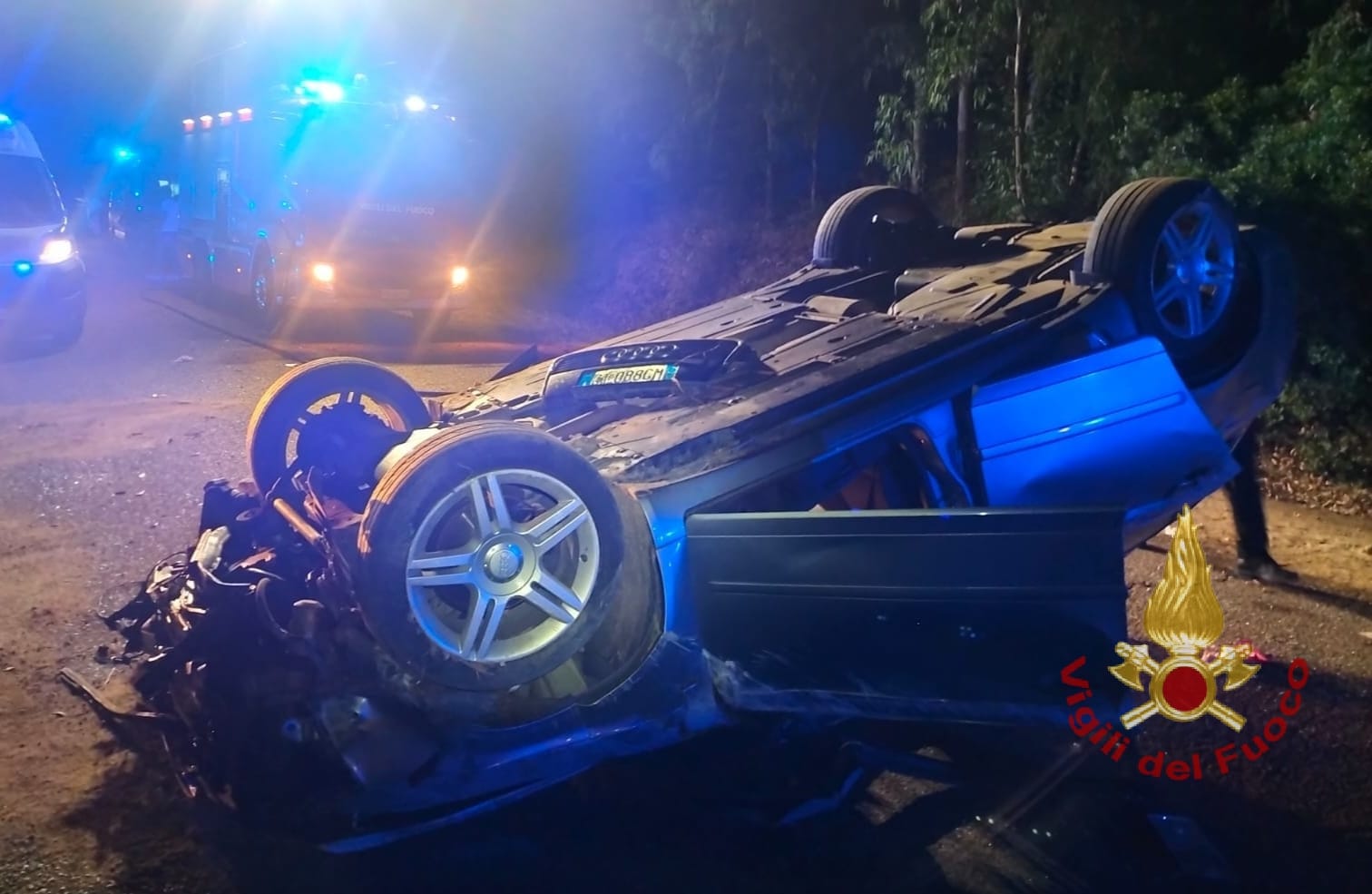 Auto si ribalta sulla SP 18 a Castiadas, 4 feriti in ospedale