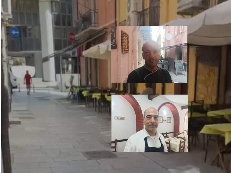 Cagliari, tavoli semivuoti nei ristoranti della Marina: “Colpa del cantiere fantasma e dei pochi turisti”