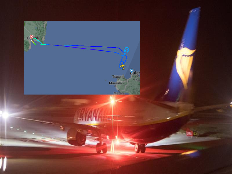 Maltempo su Palermo, il volo Ryanair partito da Cagliari costretto a fare marcia indietro