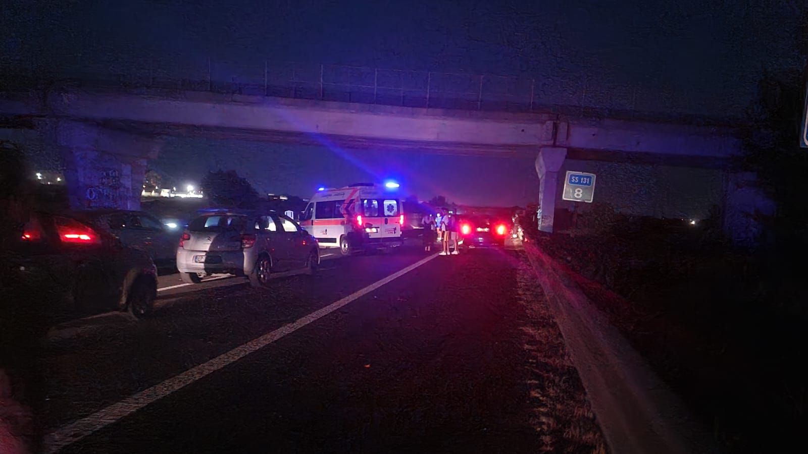 Sestu, tamponamento sulla Carlo Felice: tre feriti e statale bloccata da lunghe code di auto