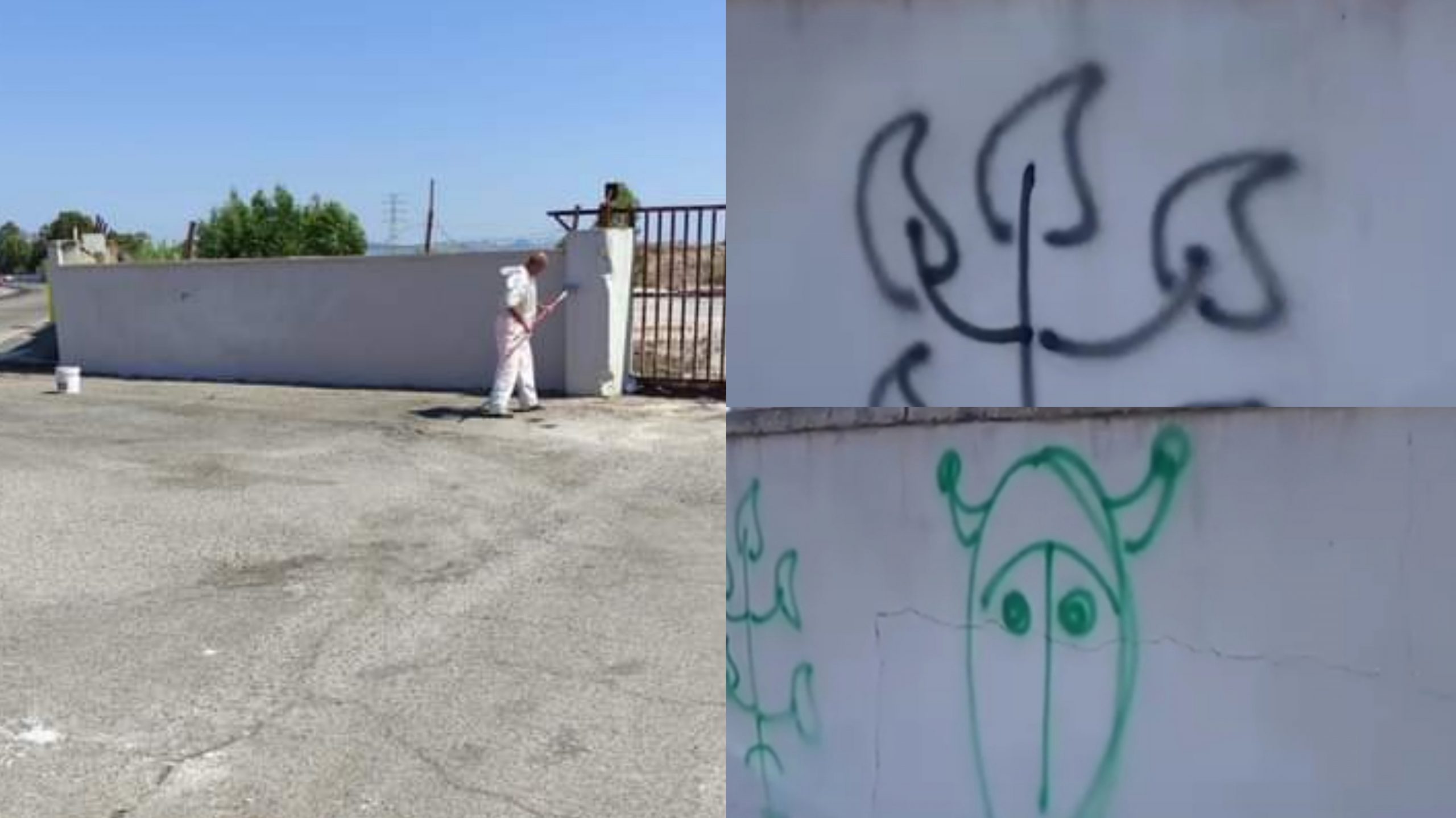 Sant’Antioco, colti in fragrante da barracelli e carabinieri mentre pasticciano i muri: writers denunciati per danneggiamento