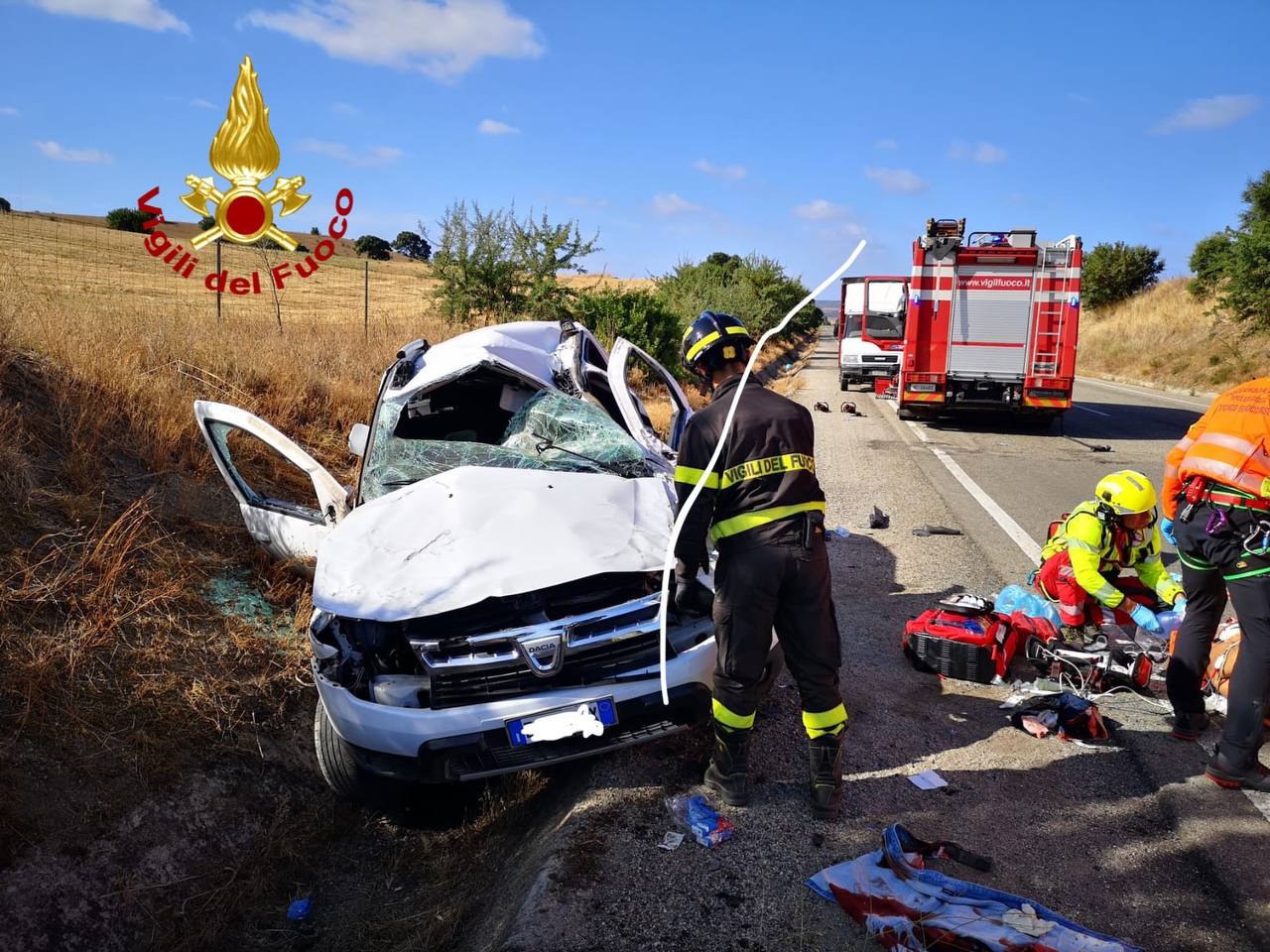 Pauroso incidente sulle strade sarde, arriva l’elisoccorso: due feriti in codice rosso