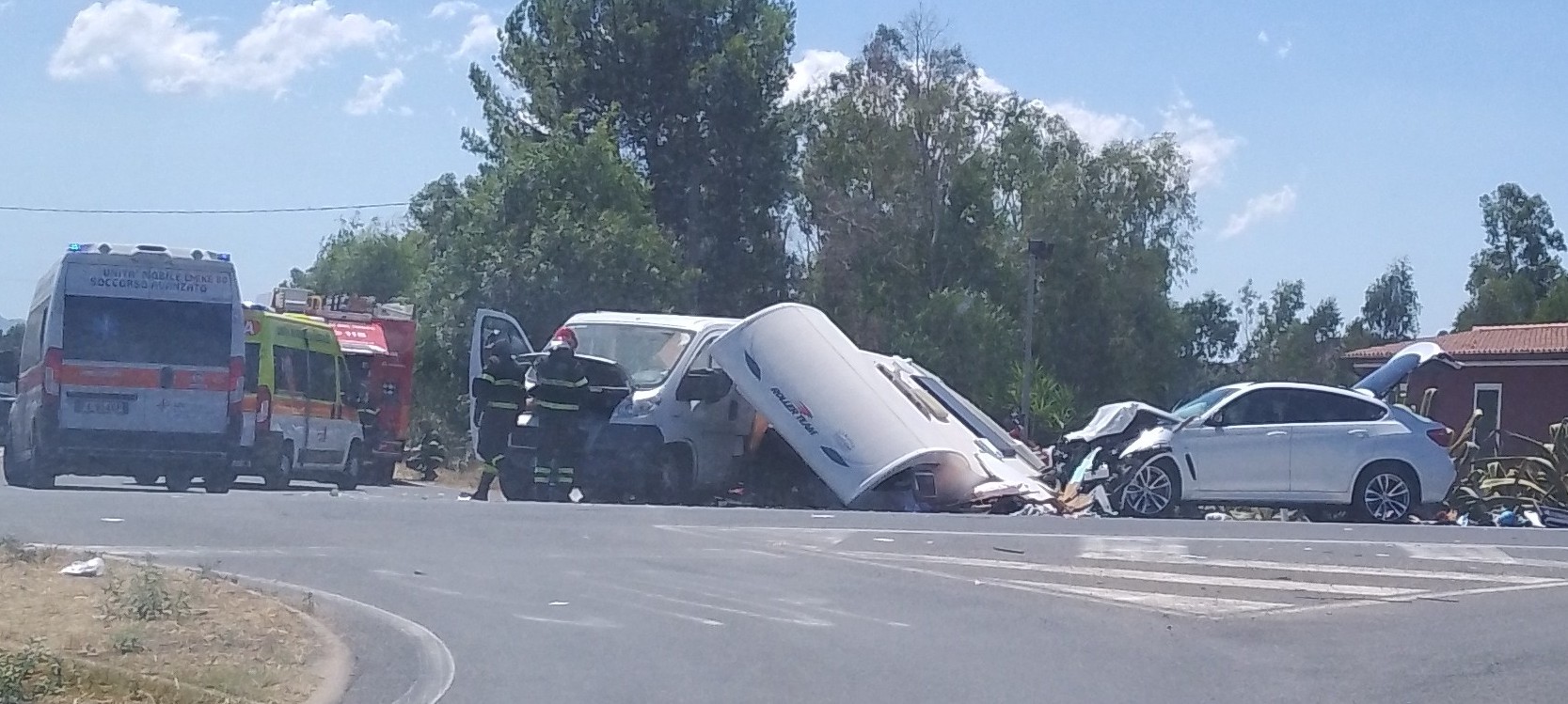 Auto contro camper, altro incidente all’incrocio di S’Acqua Cotta