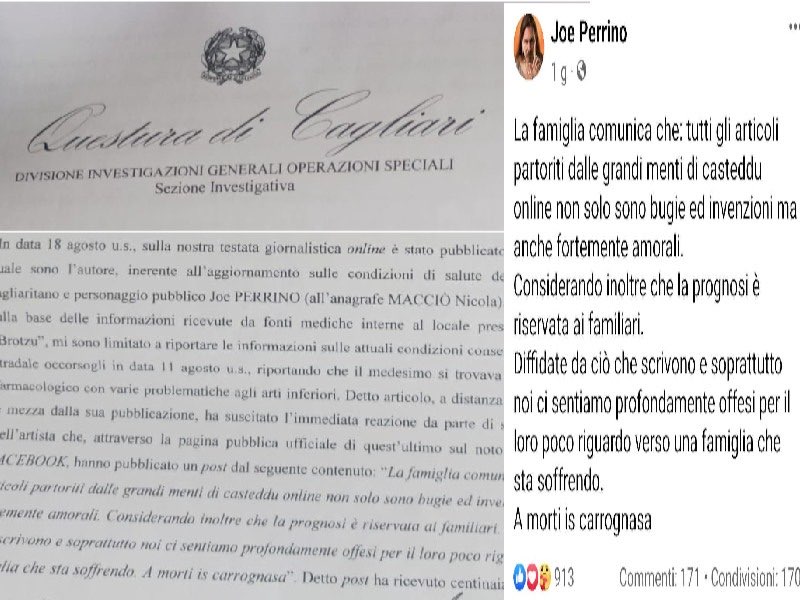 La “famiglia di Joe Perrino” minaccia di morte i giornalisti: dopo la denuncia indaga la Digos