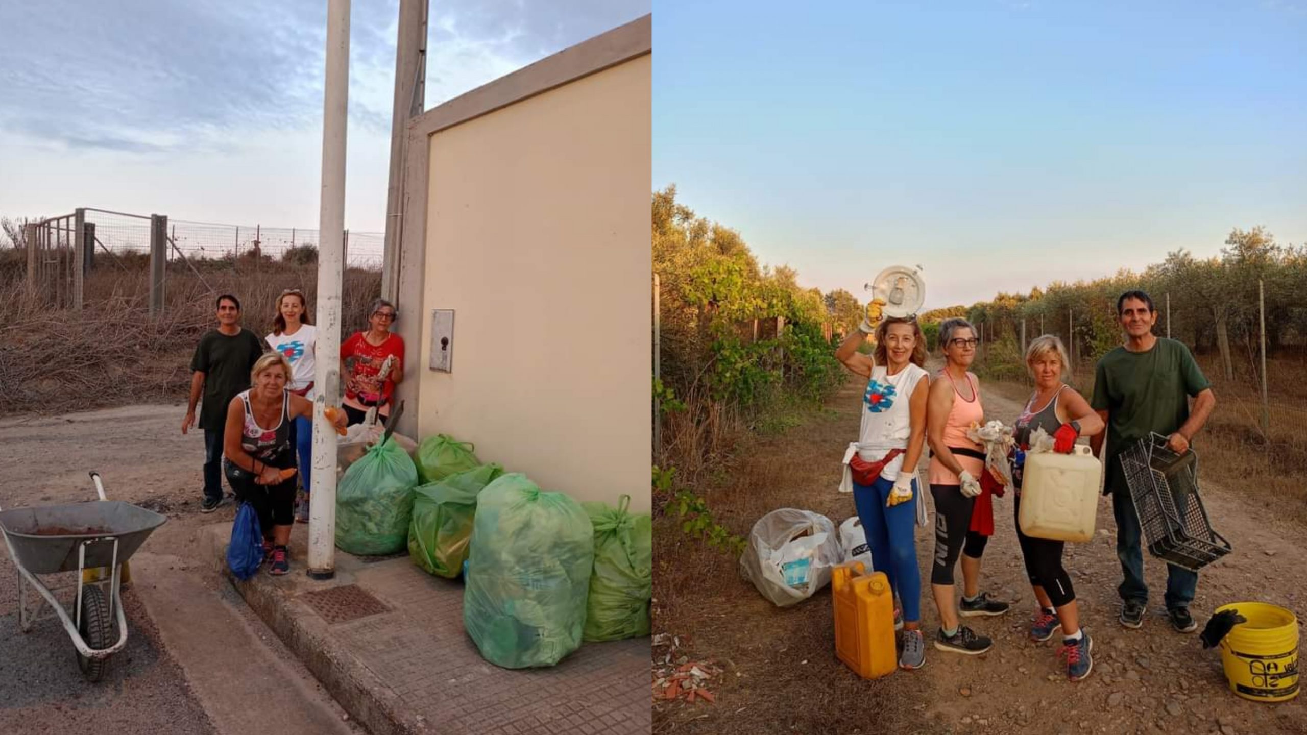 Samassi, instancabili volontari raccolgono i rifiuti gettati nelle campagne