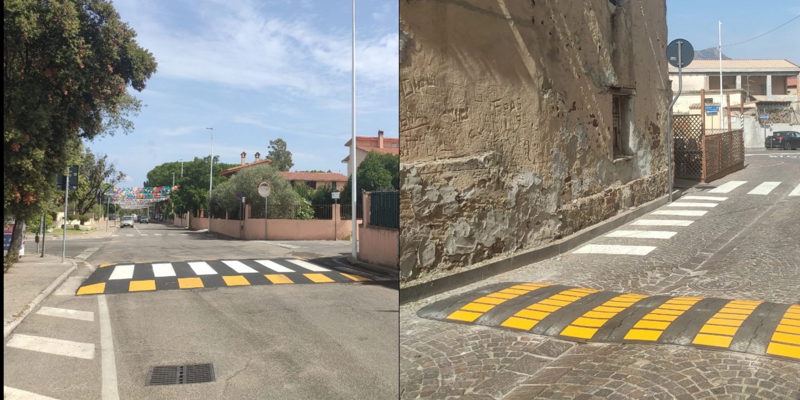 Nuovi dossi artificiali e attraversamenti pedonali rialzati a Sarroch