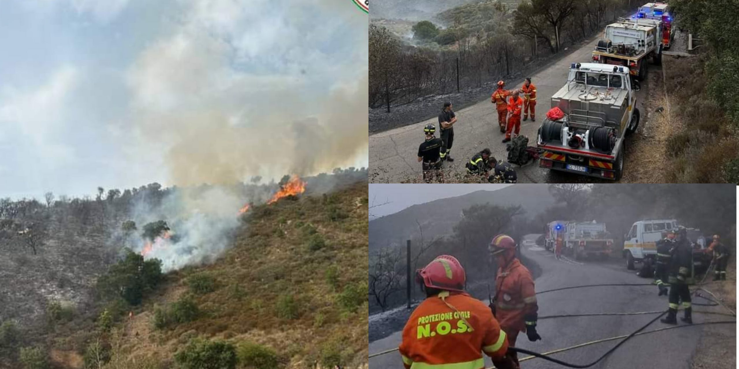 Burcei, decine di ettari in fumo alle porte del paese