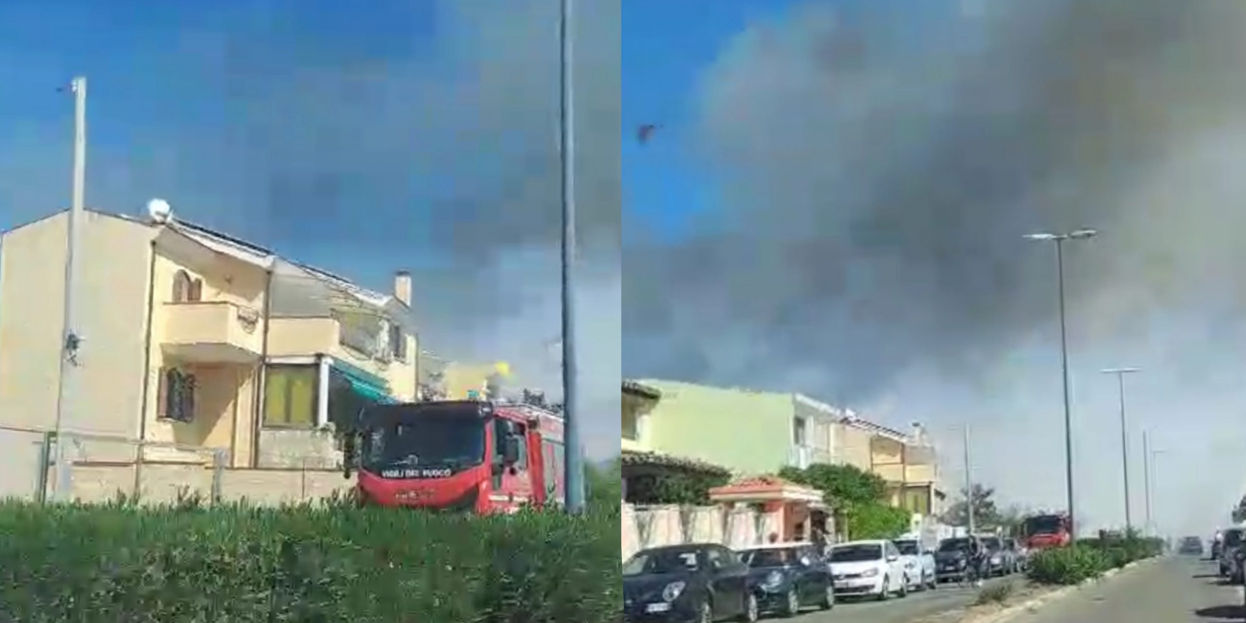 Selargius, maxi incendio a San Lussorio: le fiamme a ridosso delle abitazioni (VIDEO)